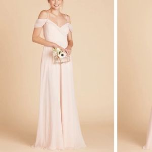 Birdy Grey Spence Dress with Slit in Pale Blush size Small